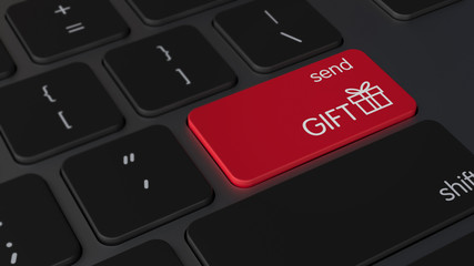 Keyboard with Send Gift Key 3D
