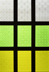 Colorful pattern window glass background