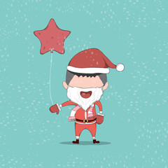 Boy cute Christmas character. drawing by hand vector and digital