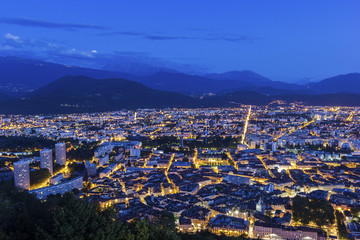 View on Grenoble in the evening