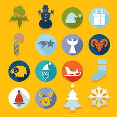 Set of Christmas icons