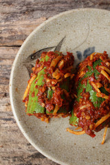 Cucumber kimchi korean food