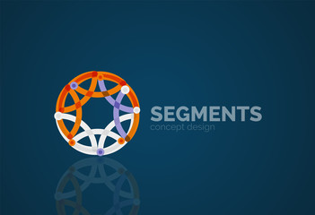 Vector outline minimal abstract geometric logo