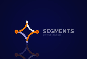 Vector outline minimal abstract geometric logo