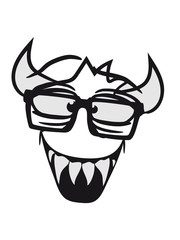 nerd geek smart hornbrille freak monster student face