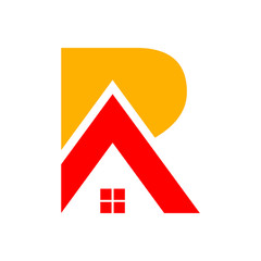 R Initial Real Estate Logo Template