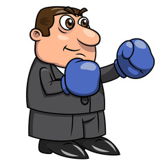 Obraz premium Businessman with boxing gloves 4