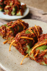 Cucumber kimchi korean food