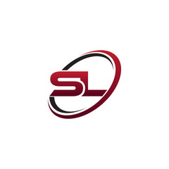 Modern Initial Logo Circle SL