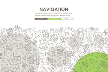 navigation Doodle Website Template Design