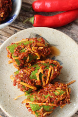 Cucumber kimchi korean food