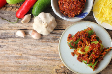 Cucumber kimchi korean food