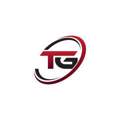 Modern Initial Logo Circle TG