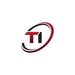 Modern Initial Logo Circle TI