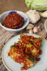 Cucumber kimchi korean food