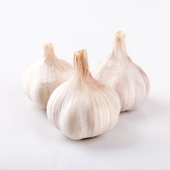Fresh garlic isolated on white background