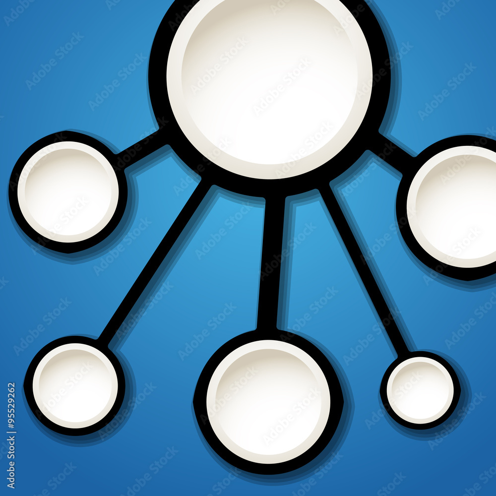 Aufkleber abstract connection scheme. template for a text