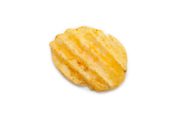 potato chips isolated on white background