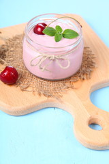 Cherry yogurt and cherry