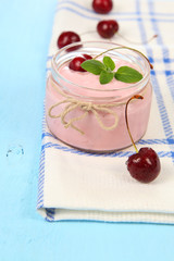 Cherry yogurt and cherry