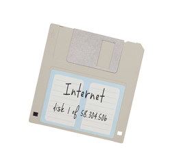 Floppy Disk - Tachnology from the past, isolated on white