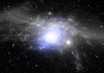 Naklejka premium galaxy in a free space