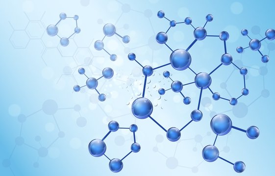 Molecule illustration background
