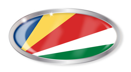 Seychelles Flag Oval Button