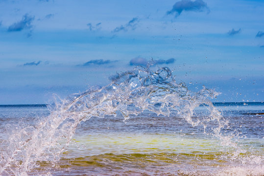 Transparent Seawater Splash
