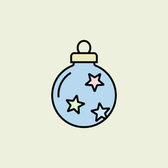 Christmas bauble icon