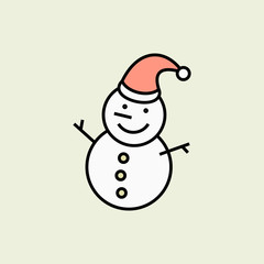 Snow man icon
