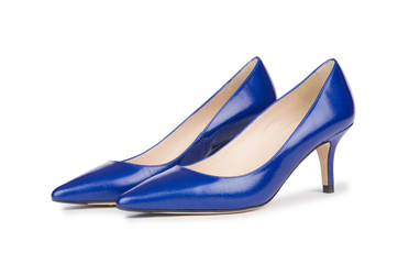 Woman shoes isolated on the white