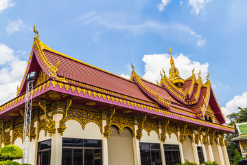 Naklejka premium Pattern the Church on the blue sky at Thailand 