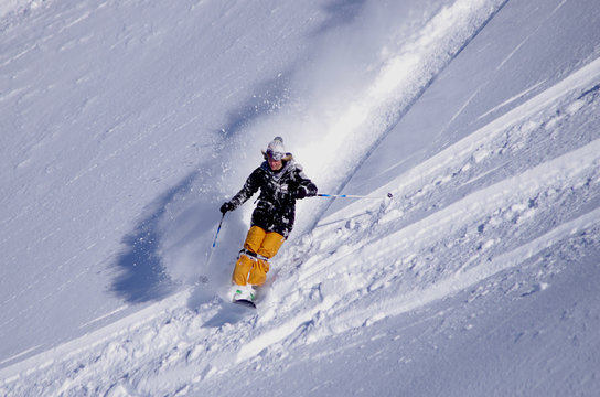 freeride en poudreuse - monoski