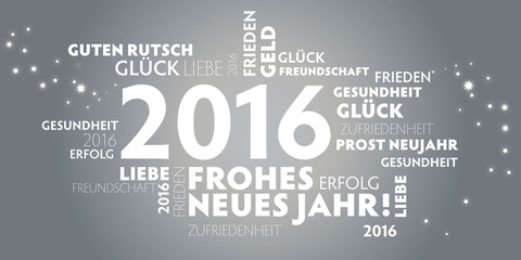 2016_Neujahrsgruss silber - Wünsche auf deutsch