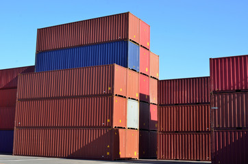 Cargo container yard, the Port of Tokyo, Japan
