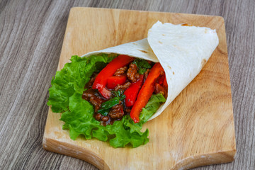 Tortilla with meat