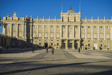 Obraz premium Main square, Royal Palace of Madrid, located in the area of the