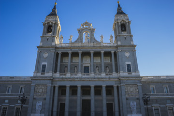 Obraz premium Almudena cathedral, located in the area of the Habsburgs, classi