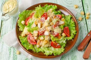 Caesar salad with chicken