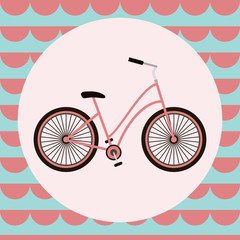 Fototapeta premium Bicycle vector greeting card