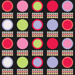 Seamless decorative vector background with geometric shapes 