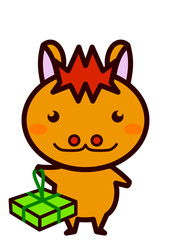 お土産を持った動物シリーズ