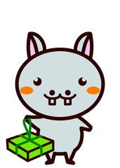 お土産を持った動物シリーズ