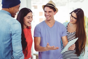 Young creative team working together 