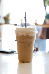 ice cappuccino  coffee on table