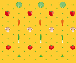Vector background of vegetables for the design of the book, magazine, menus, recipes.