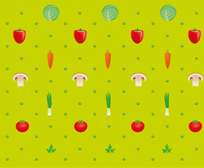 Vector background of vegetables for the design of the book, magazine, menus, recipes.