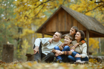  four in autumn forest