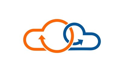 the idea of simple abstract symbol of technology, solution, connection, internet, computer, network, is the cloud